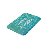 Blue Green Bubble Bath Mat with Armenian Wish バスマット (アングル)