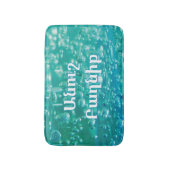 Blue Green Bubble Bath Mat with Armenian Wish バスマット (正面縦)