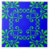 Blue & Green Ceramic Tile タイル (正面)