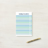 Blue Green Check List Today's To Do's ポストイット (デスク上)