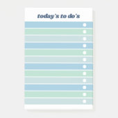 Blue Green Check List Today's To Do's ポストイット (正面)