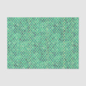Blue Green Crushed Glass Mermaid Scales Decoupage 薄葉紙 (正面)