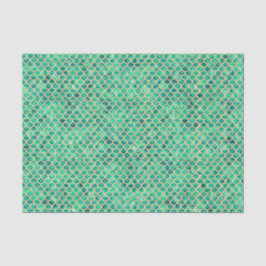 Blue Green Crushed Glass Mermaid Scales Decoupage 薄葉紙