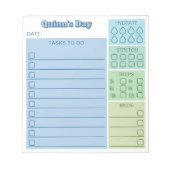 Blue Green Day Trackerのタスク手順の詳細 ノートパッド (正面)