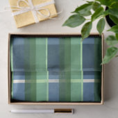 Blue Green Distressed Plaid Pattern Decoupage 薄葉紙 (ギフト)