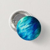 Blue Green Feather Abstract 缶バッジ (正面&裏面)