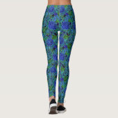 Blue Green Floral Leggings レギンス (裏面)