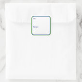 Blue & Green Gift  Sticker スクエアシール (バッグ)