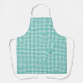 Blue Green Gingham Kitchen Apron  エプロン (正面)