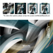 Blue Green Gold Black White Gray Abstract キャンバスプリント