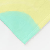 Blue green gray 50th birthday add name date retro フリースブランケット (角)