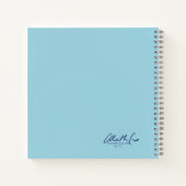 Blue-Green Happy Thoughts with Daisy ノートブック (裏面)