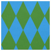 Blue Green Harlequin Checkered Design  ファブリック (クローズアップ)
