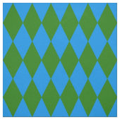 Blue Green Harlequin Checkered Design  ファブリック (見本)
