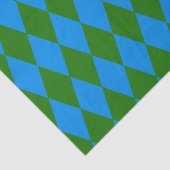 Blue Green Harlequin Checkered Design 薄葉紙 (詳細)