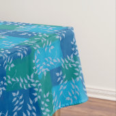 Blue Green Ivy Leaf Watercolor テーブルクロス (インサイチュ)