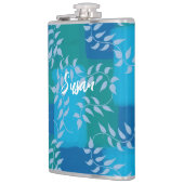 Blue Green Ivy Leaf Watercolor フラスク (左)
