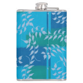 Blue Green Ivy Leaf Watercolor フラスク (裏面)