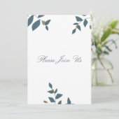 Blue Green Leaves and Light Berries 招待状 (スタンド正面)