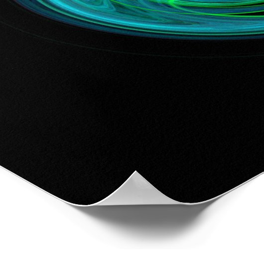 BLUE GREEN LIGHT VORTEX ポスター (角)