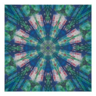 Blue/Green Mandala ポスター