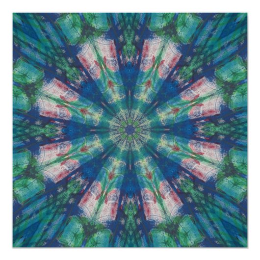 Blue/Green Mandala ポスター (正面)