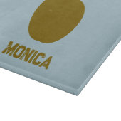 Blue green modern script name  カッティングボード (角)