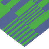 Blue Green Patchwork Stripes Design  ショートテーブルランナー (コーナー)