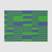 Blue Green Patchwork Stripes Design  薄葉紙 (正面)