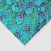 Blue Green Peacock Tissue Paper 薄葉紙 (詳細)