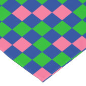 Blue Green Pink Checkered Pattern Design  ショートテーブルランナー (コーナー)