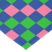 Blue Green Pink Checkered Pattern Design  テーブルクロス (アングル)