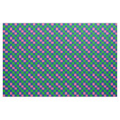 Blue Green Pink Checkered Pattern Design  ファブリック (ヤード)