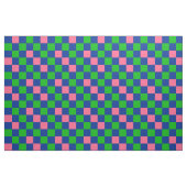 Blue Green Pink Checkered Pattern Design  ファブリック (ファットクウォーター)