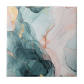 Blue, Green, Pink Marble Effect Ceramic Tile タイル (正面)