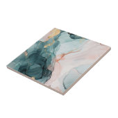 Blue, Green, Pink Marble Effect Ceramic Tile タイル (側面)