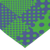 Blue Green Polka Dots Patchwork  ショートテーブルランナー (コーナー)