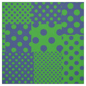 Blue Green Polka Dots Patchwork  ファブリック (見本)