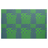 Blue Green Polka Dots Patchwork  ファブリック (ファットクウォーター)