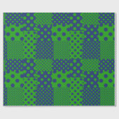 Blue Green Polka Dots Patchwork  ラッピングペーパー (フラット)