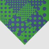 Blue Green Polka Dots Patchwork  薄葉紙 (詳細)
