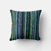 Blue, green, purple geometric with stripes クッション (裏面)