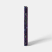 Blue, green, purple, pink squares with stripes iPhoneケース (左側面)