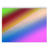 Blue green rainbow abstract texture pattern art  t カレンダー (カバー)