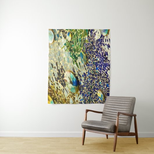 Blue Green Spanish Mosaic タペストリー (インサイチュ)