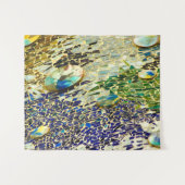 Blue Green Spanish Mosaic タペストリー (正面(横))