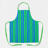 Blue Green Stylish Stripes Pattern Design  エプロン (正面)