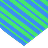 Blue Green Stylish Stripes Pattern Design ショートテーブルランナー (コーナー)