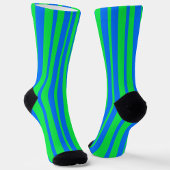 Blue Green Stylish Stripes Pattern Design  ソックス