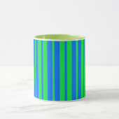 Blue Green Stylish Stripes Pattern Design  マグカップ (中央)